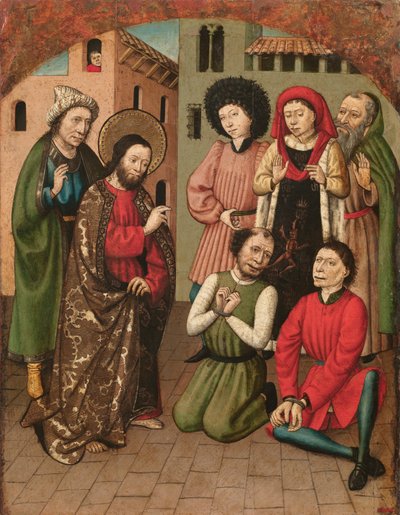 Der Heilige Bartholomäus exorziert von Master of Saint Bartholomew